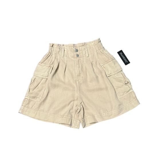 NWT! Blank NYC Just Sayin Pleated Khaki Cargo Short - Size XS - Picture 6 of 9
